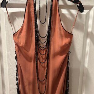 ZARA Collection Beaded Halter Top. The Beading Detail is Extraordinary.